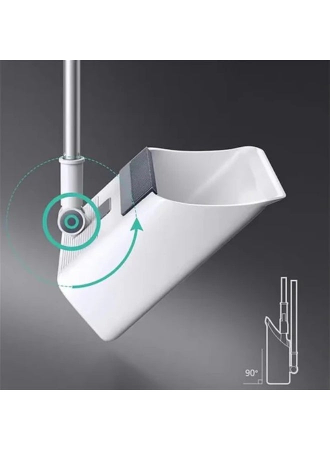 Long Handle Broom and Dustpan Set – Upright Design with Self-Cleaning Teeth – Built-In Storage for Easy, Hands-Free Cleaning – Lightweight & Durable for Home and Office - Image 4