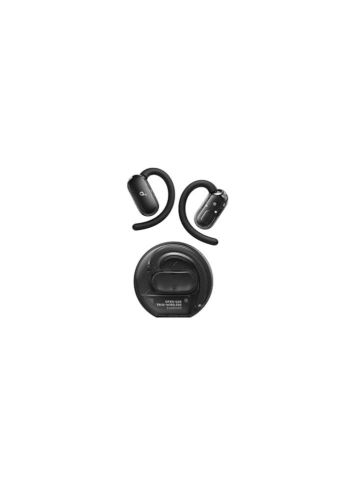 V40i by Anker, Open-Ear Headphones, Crystal Clear Design, 4 Adjustable Positions for Every Ear Size, Richer Bass, IP55, 21-Hour Playtime, AI Clear Calls, Bluetooth 5.4, App Control black