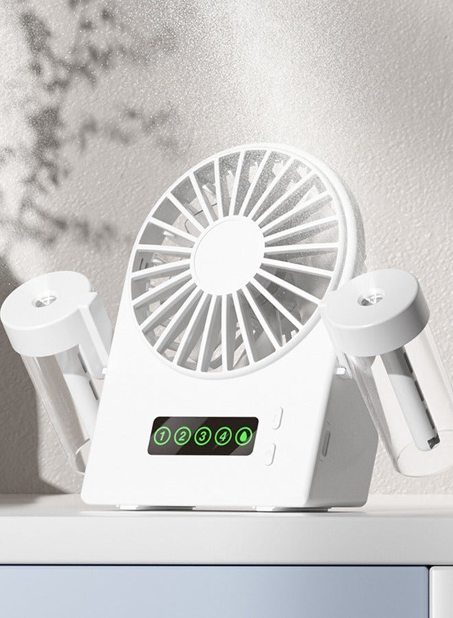 general Portable Misting Fan, 8000mAh Rechargeable Battery Powered Fans for Patios, Outdoor Fans With Night Light, Camping Cooling Fan, Waterproof Design