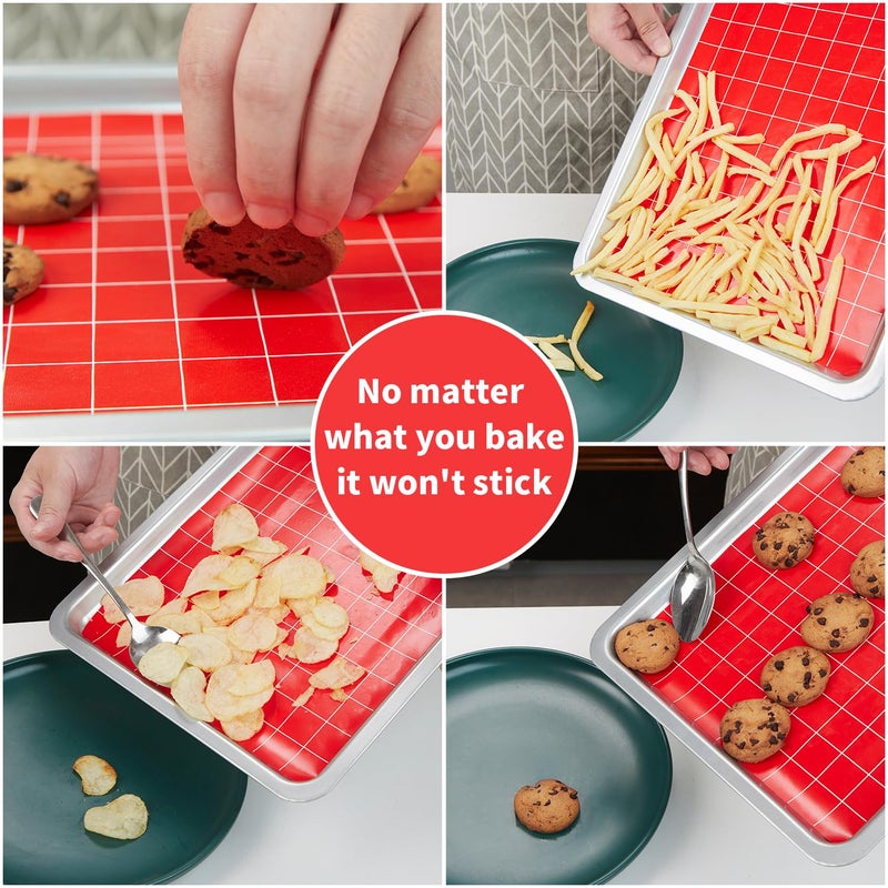 EuChoiz Silicone Baking Mat Roll 16IN*5FT Free Cutting, Non-Slip Pastry Mat, Non-Stick Reusable Air Fryer Liner, Oven Liners, Freeze Dryer Mat, Easily Cut to Size Fit All Ovens Pans Tins Dishes - Image 5