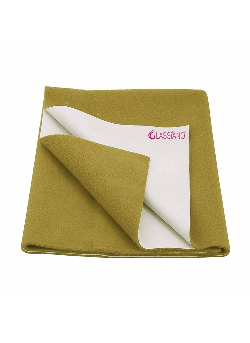 Glassiano Glassiano Star Waterproof Reusable Instadry Quick Dry Sheet for Elders Large100cm X 140cm ColorGolden Green 