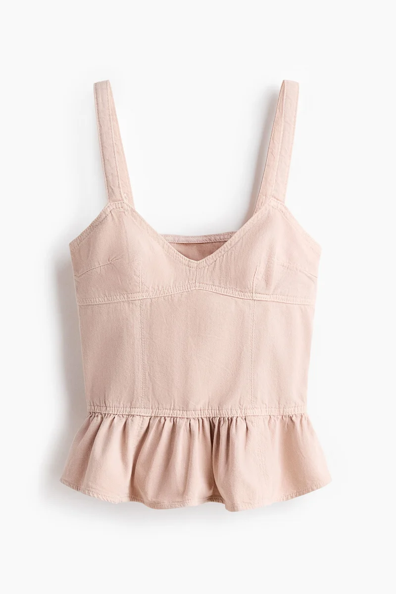 H&M Denim peplum top