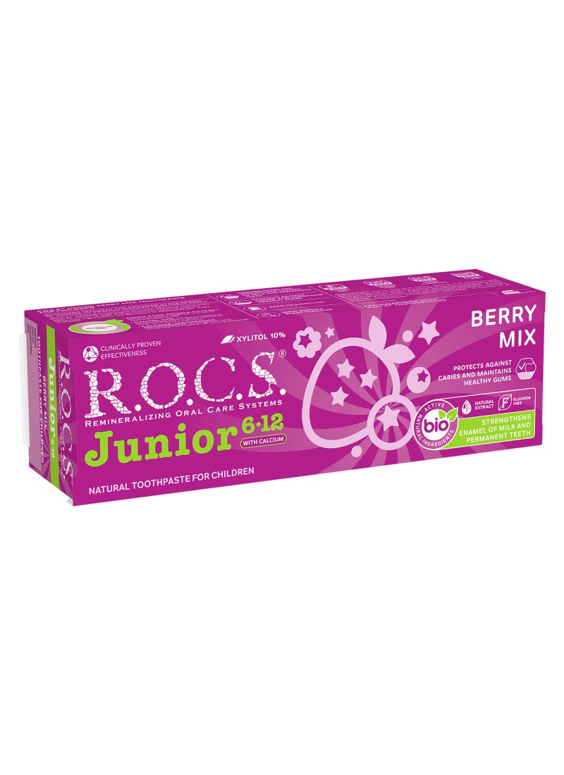 R.O.C.S Junior Berry Mix Toothpaste  For Children 6-12 Years 74g - Image 3