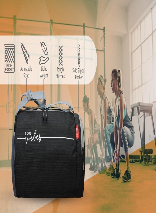 Sfane Gym Bags for Men Sports Gym Bag for Women Duffle Bags for Gym, Duffel Bags Sports Bag - Black - Image 3