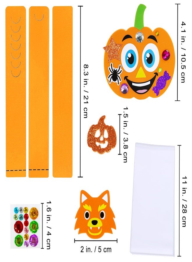 Winlyn 24 Sets Halloween Headbands Craft Kits DIY Crown Art Sets With Foam Stickers - Spider, Bat, Jack-o'-Lantern, Witch Hat - for Kids Classroom Activities, Party, Trick-or-Treat - Image 4