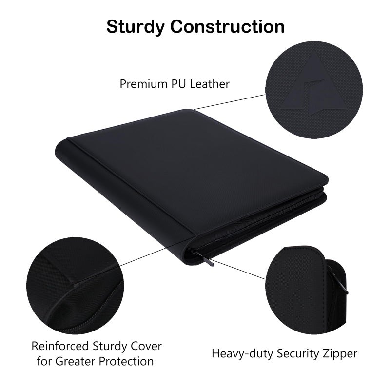 Rieton Top loader Binder, Holds 432 Top Loaders, 9 Pockets Top Loader Binder with Sleeves for Cards in 3'' x 4'' Top loaders - Image 5