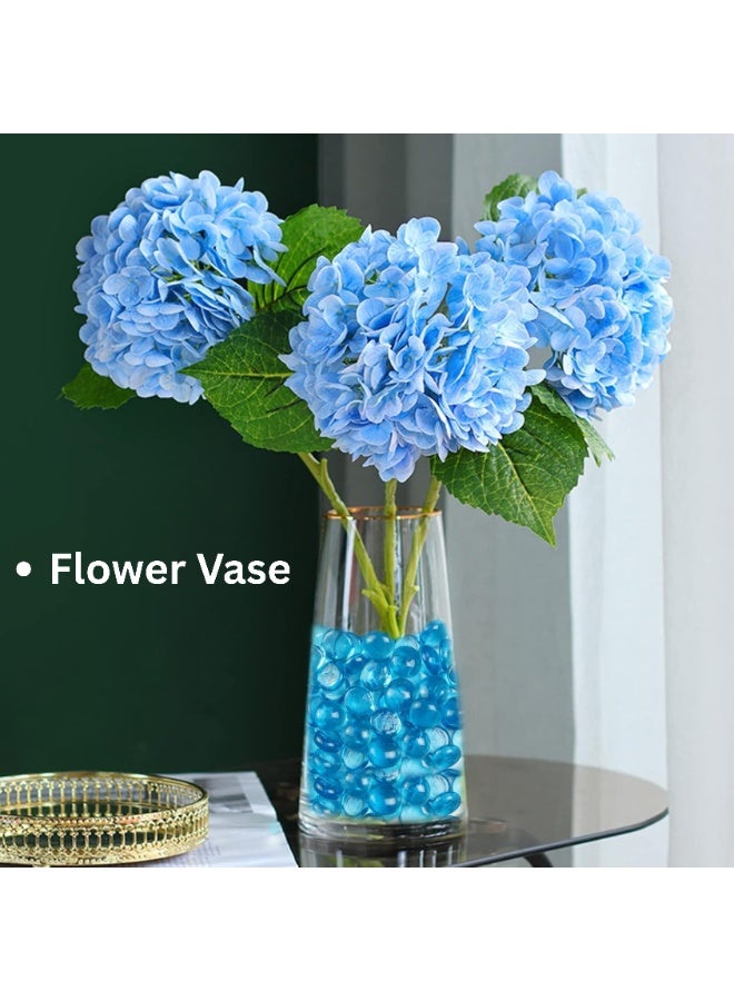 ARABIQO Blue Glass Gemstone Beads 2.5 LBS, Decorative Flat Marbles for Vase Fillers, Fish Tank Stones, Floral Gems & Home Décor, Mosaic Pebbles for Aquariums & Events - Image 4