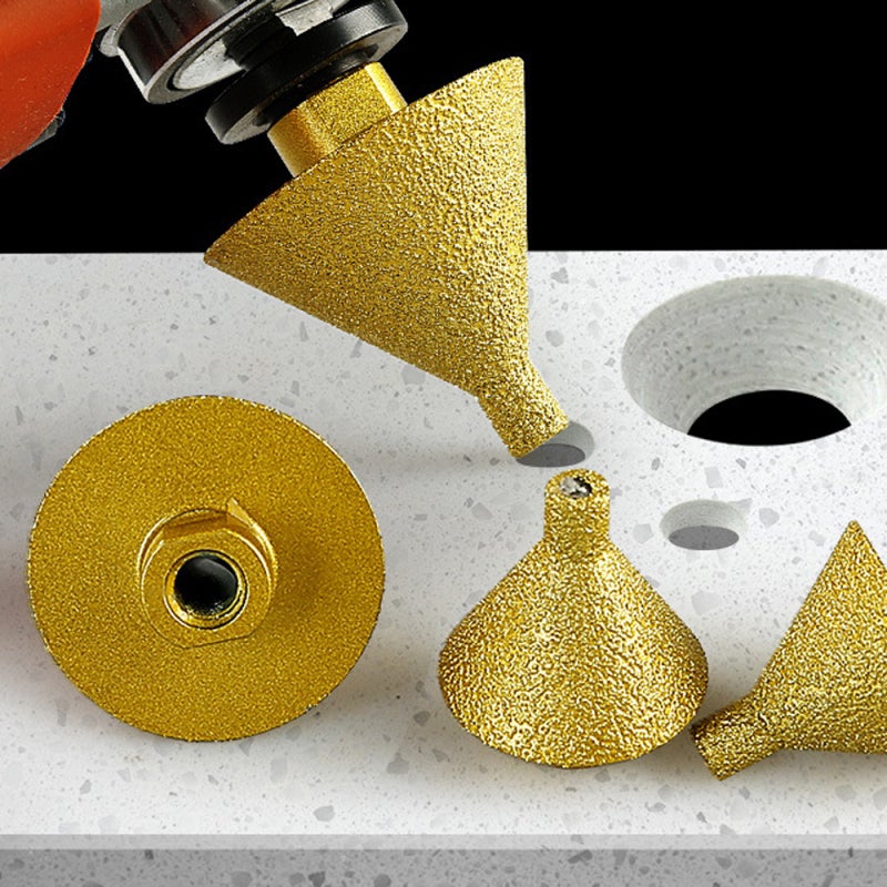 Diamond Beveling Chamfer Bit M10 Thread Diamond Countersink Drill Bit Hole Opener for Existing Holes Enlarging Shaping Trimming in Tile Marble Quartz Stone Granite Ceramic - Image 3
