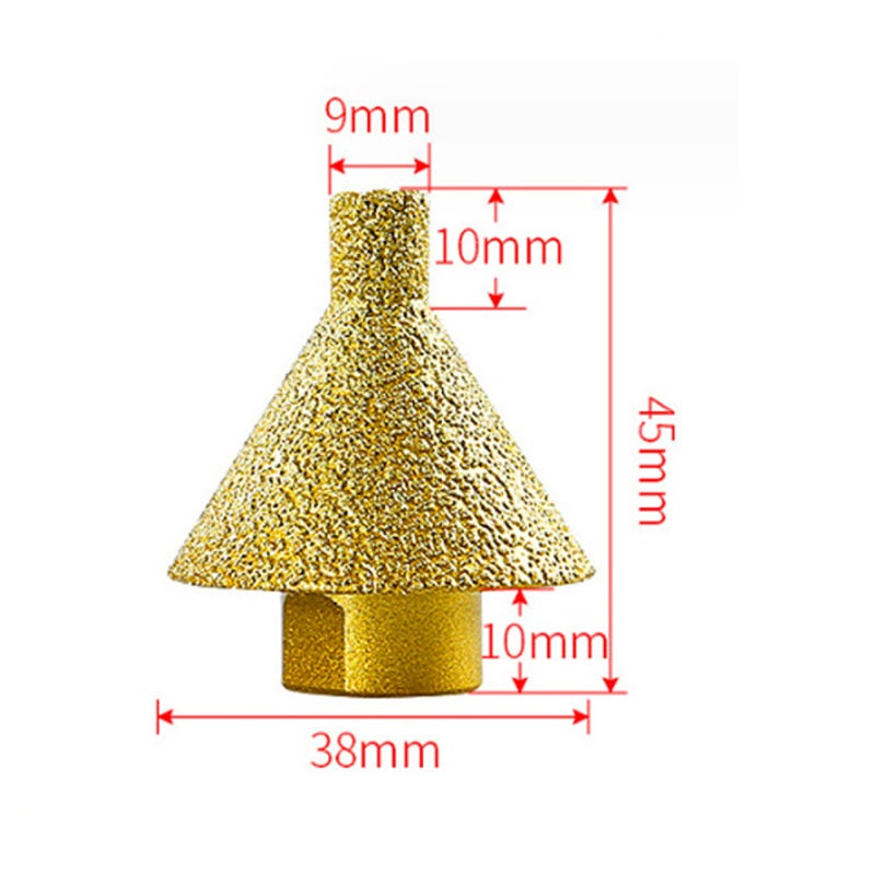 Diamond Beveling Chamfer Bit M10 Thread Diamond Countersink Drill Bit Hole Opener for Existing Holes Enlarging Shaping Trimming in Tile Marble Quartz Stone Granite Ceramic - Image 4