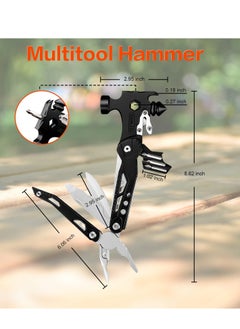 KASTWAVE 16 in 1 Multitool Hammer, Hammer Multitool, Survival Camping Gear, All in One Small Hammer with Screwdriver Bits Set for Outdoor, Camping, Home DIY Use  - Image 3