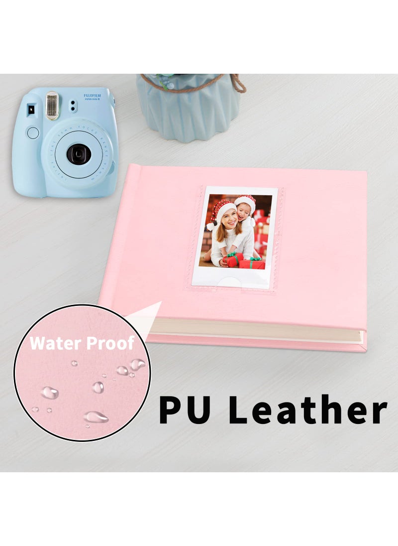 Ruibytree 64 Pockets Mini Photo Album with Writing Space  Front Window  2x3 Inch Photo Album for Fujifilm Instax Mini 12 11 9 99 8 7+ 40 Camera Fits Polaroid camera HP Sprocket K-pop Photocards(Pink)  - Image 3
