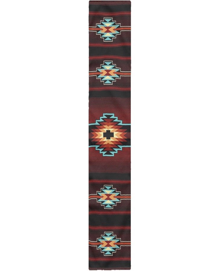 GLENLCWE Southwestern Native Aztec Print Long Table Runner,Tribal Style Table Runners Mat Decor for Party Dinner Festival,72 Inch,Easy to Clean - Image 1