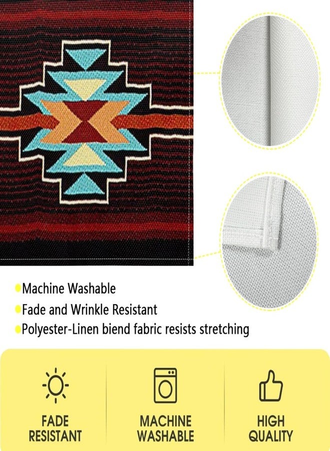 GLENLCWE Southwestern Native Aztec Print Long Table Runner,Tribal Style Table Runners Mat Decor for Party Dinner Festival,72 Inch,Easy to Clean - Image 4