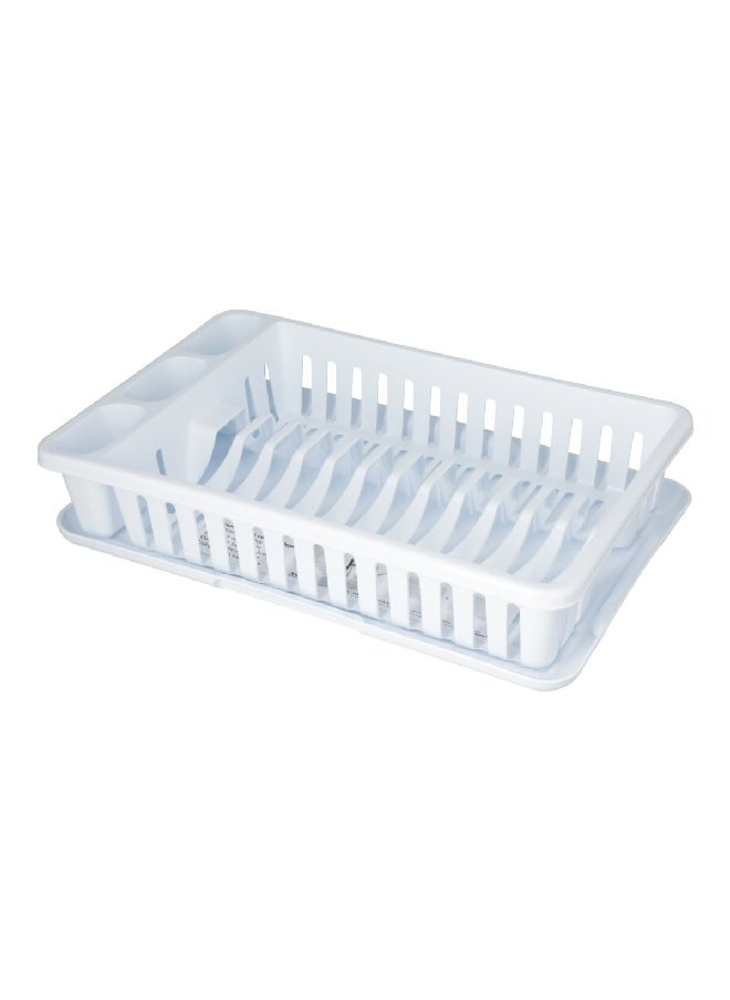 TATAY - Multiple Holes Dish Drainer with Tray White 42 x 27 x 10 cm 1127001 - Image 1