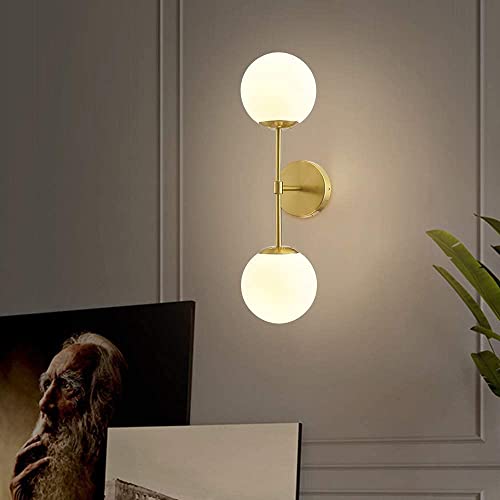 SINOMAN Wall Lights for Living Room Modern Wall Lamps for Bedroom or Home Decoration (Doom Gold, Without Bulb) - Image 2