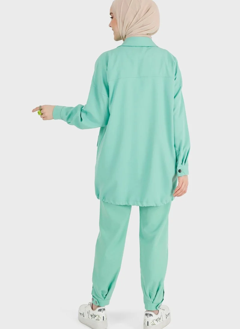 Benin by modanisa Pocket Detail Oversized Coat