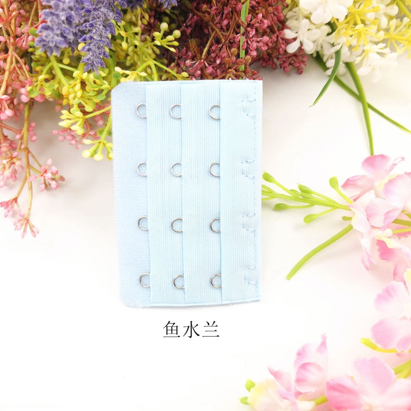Generic Underwear extension buckle three rows of five buttons/5 rows of 9.5cm bra extension back buckle buckle many colors without packaging Fish water orchid 