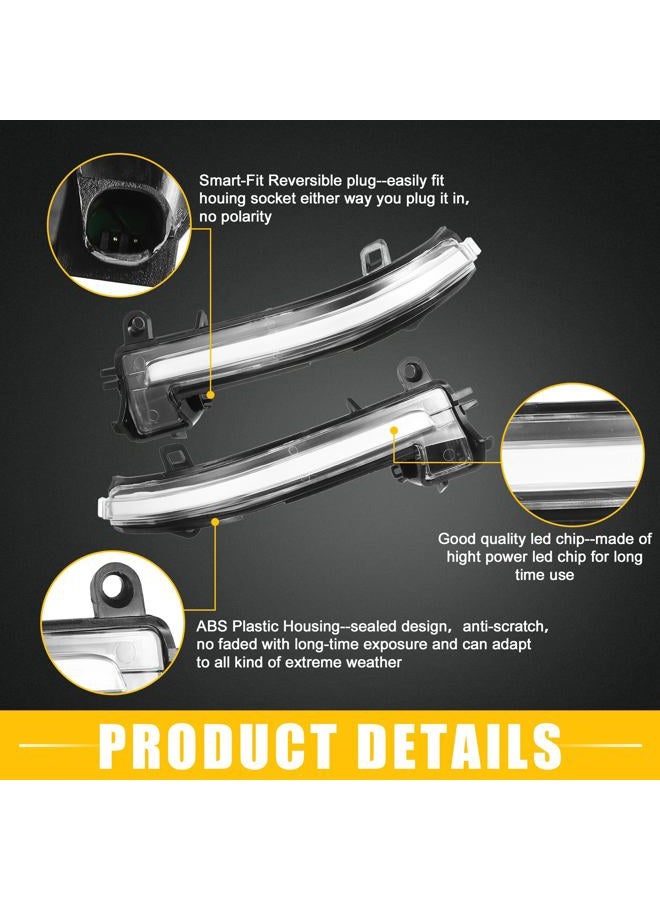 A ABSOPRO Door Wing Mirror Turn Signal Indicator Light 63137280771 for BMW 1 Series F20 F21 2012-2018 Plastic Black Transparent - Image 3