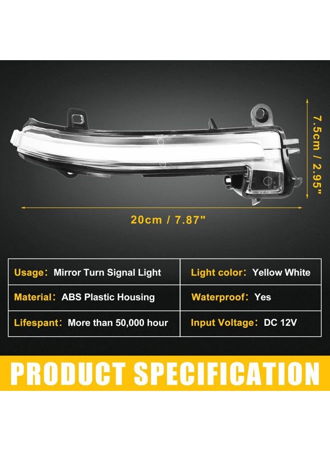 A ABSOPRO Door Wing Mirror Turn Signal Indicator Light 63137280771 for BMW 1 Series F20 F21 2012-2018 Plastic Black Transparent - Image 4