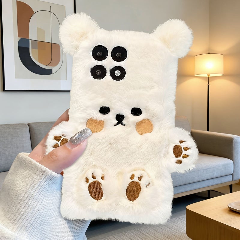 Plush Anti Slip Phone Case Compatible With Redmi 13C 5G Mixed Color - Image 3