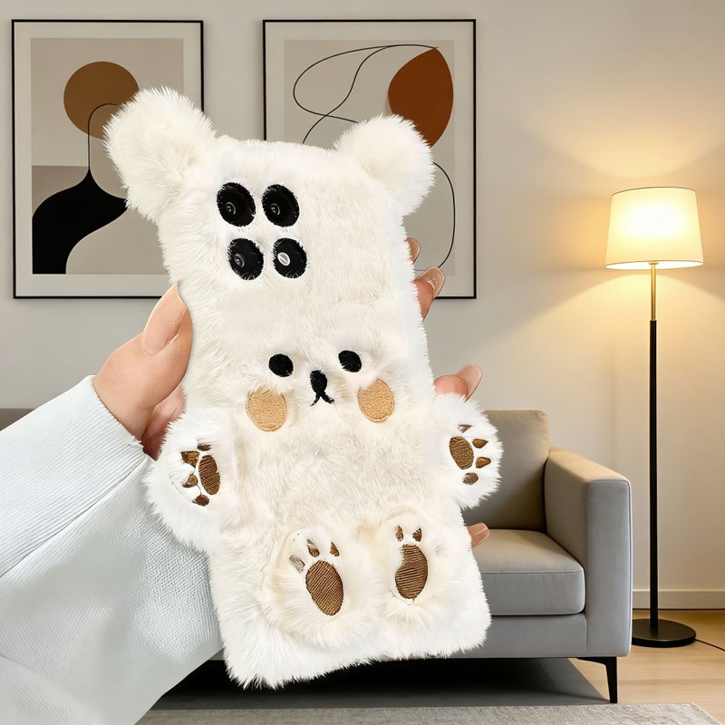 Plush Anti Slip Phone Case Compatible With Redmi 13C 5G Mixed Color - Image 4