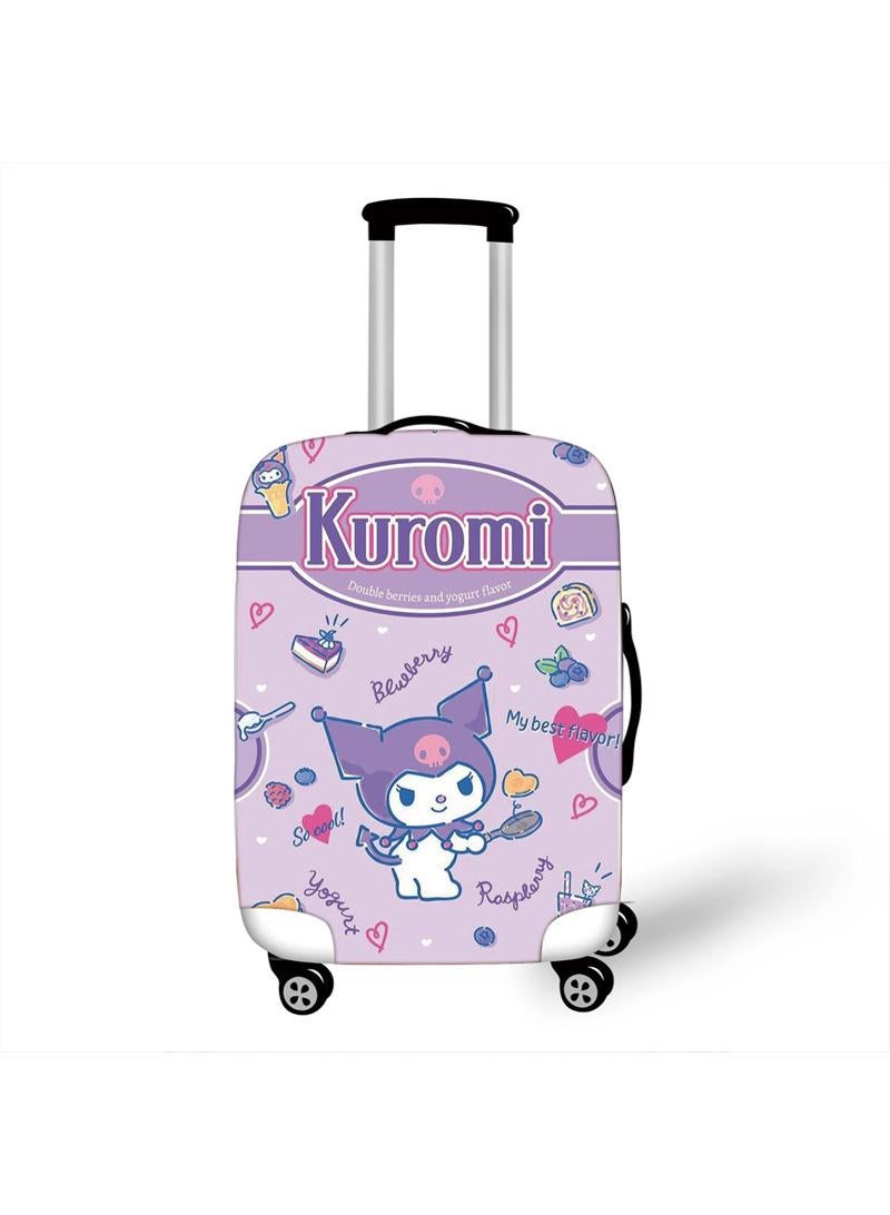 Y&D Kuromi Luggage Cover, Water-Washable Suitcase Cover, Spandex Elastic Luggage Protective Covers Travel Accessories Suitable for 18-32 Inch Trolley Case for Business Trip School Daily Using - Image 1