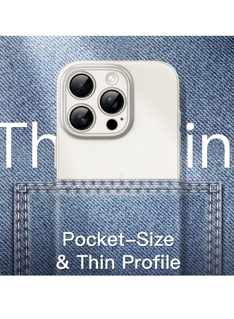 ELTRAZONE Ultra-Slim 0.35mm Case for iPhone 16 Pro (6.3 Inch) – Lightweight Matte Finish, Full Camera Lens Protection, Minimalist Hard Cover (Natural Titanium) - Image 5