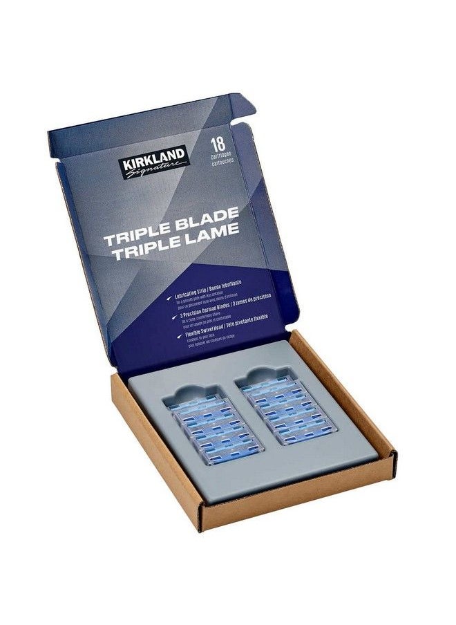 Generic - Kirkland Signature Triple Blade Refill Cartridges 18Count 18 Count (Pack Of 1) 18.0 Count - Image 1