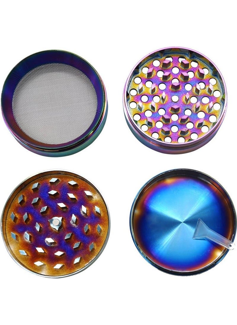 Valkyrie 40 mm 4 Layer Colorful Zinc Alloy Herbal Grinder Spice Herb Herb Tobacco Grinder  - Image 4