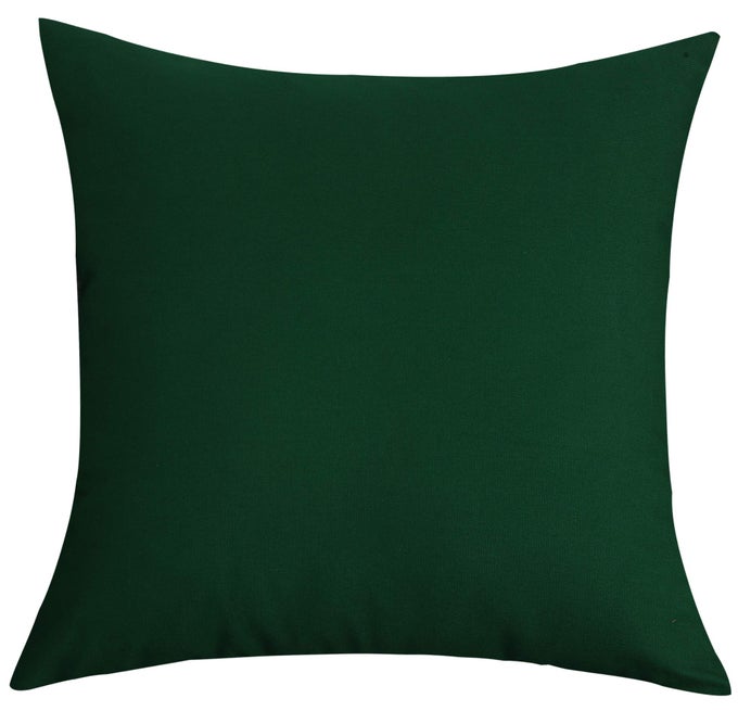 HANDMADE DECORATIVE SOLID 100 COTTON CANVAS THROW PILLOW COVERSPILLOW SHAMS 18X18 DEEP GREEN