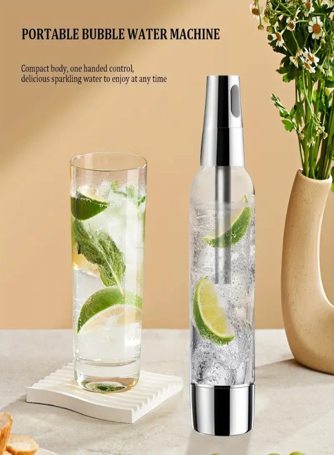 AROAQ Magic Soda Maker - Home & Commercial Carbonated Beverage Machine with Lime & Mint Design, Durable Plastic, Easy-to-Use Soda Maker for Homemade Soda, Lemonade, Iced Tea, Cocktails, Soda Making Machine, Beverage Preparation, Modern Kitchen Appliance, Visible Liquid Level - Red,BPA FREE - Image 2