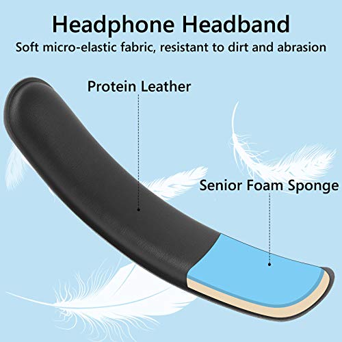 Geekria Hook and Loop Headband Cover + Pad Set, Protector with Zipper Closure Compatible with Medium Sized Headphones, Easy DIY Installation (Protein Leather/Black) - Image 5