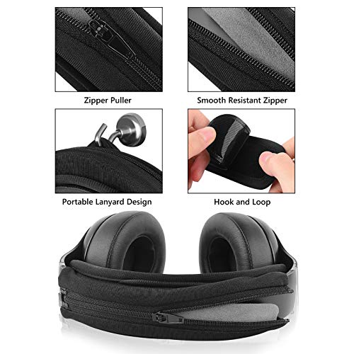 Geekria Hook and Loop Headband Cover + Pad Set, Protector with Zipper Closure Compatible with Medium Sized Headphones, Easy DIY Installation (Protein Leather/Black) - Image 3