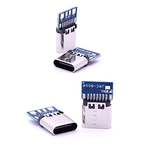 Teansic 20 Pcs USB 3.1 Type C Female Plug Socket Connector with PCB Board 24 pin DIY Data Line Interface Female Socket - Image 2