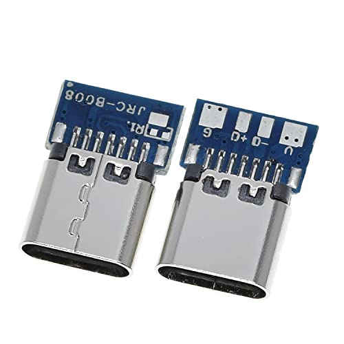 Teansic 20 Pcs USB 3.1 Type C Female Plug Socket Connector with PCB Board 24 pin DIY Data Line Interface Female Socket - Image 4