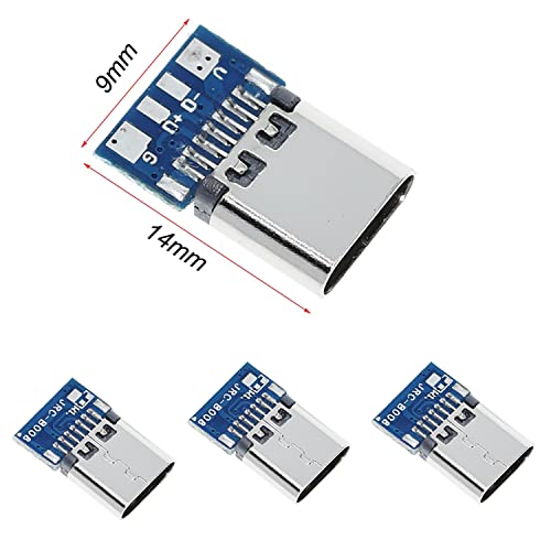 Teansic 20 Pcs USB 3.1 Type C Female Plug Socket Connector with PCB Board 24 pin DIY Data Line Interface Female Socket - Image 5