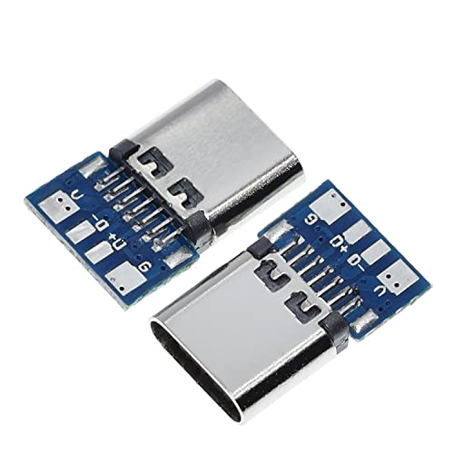 Teansic 20 Pcs USB 3.1 Type C Female Plug Socket Connector with PCB Board 24 pin DIY Data Line Interface Female Socket - Image 3