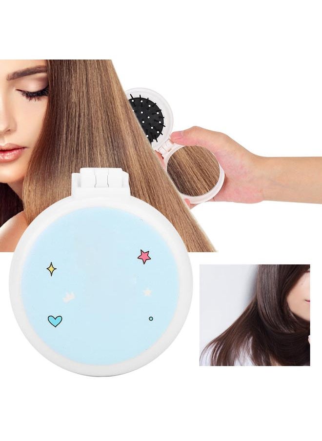 Thoraya Portable Folding Comb Cute Cartoon Pattern Massage Hair Comb with Mirror (Pink Horse)  - Image 4