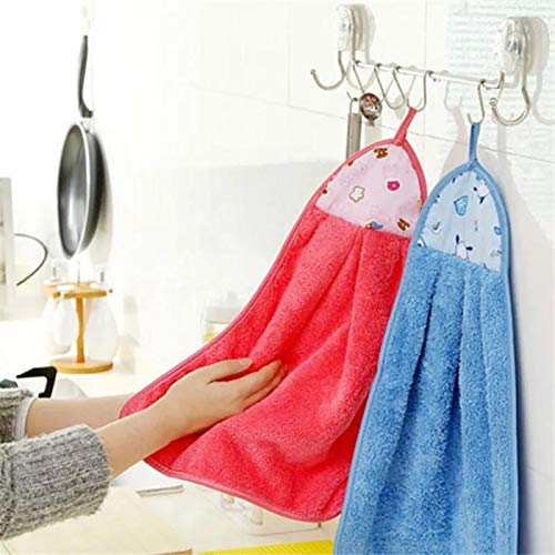 Swabs swabs® Super Soft Microfiber Wash Basin Hanging Hand Kitchen Towel Set | Napkin with Ties | 100% Cotton (Pack of 3, Multicolor) - Image 4