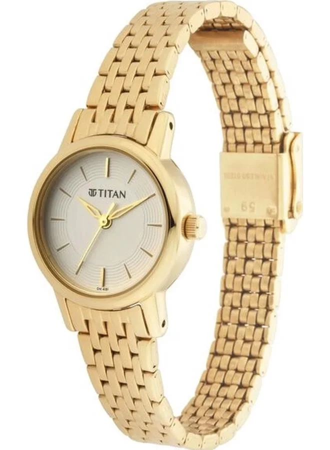TITAN Women's Metal Analog Watch 2593YM02 - 25 mm