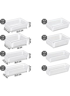 Boz House 4 Piece Clear Acrylic Drawer, Desk, Cabinet, Makeup Organizer  - Image 3