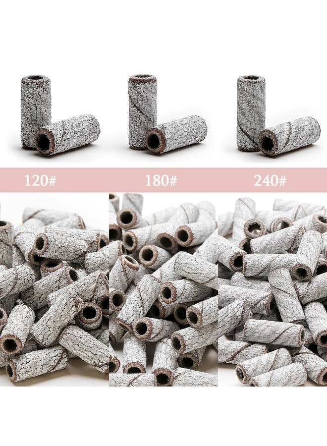 ERUIKA 100pcs Nail Drill Bits Small Sanding Bands with Upgrade 3.1mm Mandrel Bit, 240 Extra Fine Grit Nail File Sanding Bands for Acrylic Nails Gel Removing Shaping Manicures and Pedicure(Zebra,240) - Image 5