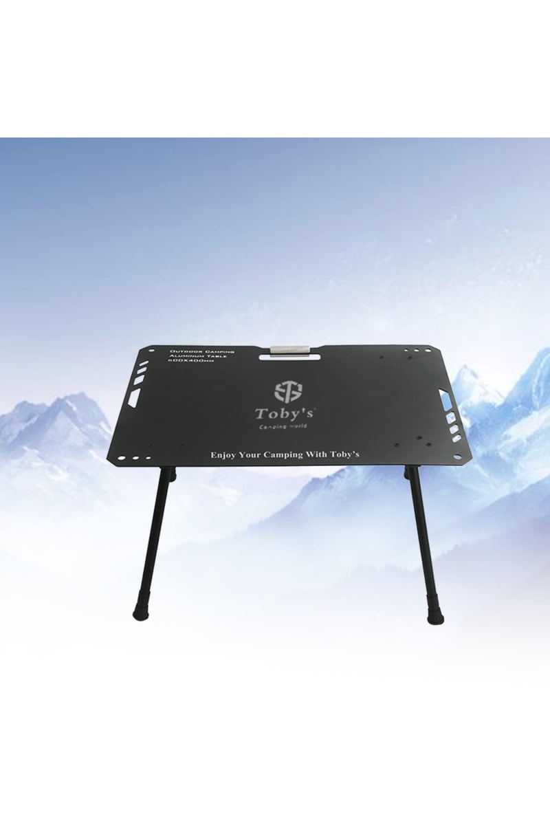 Toby's Toby’s Table-04 Lightweight Aluminum Camping Table – Adjustable Height, Black - Image 2