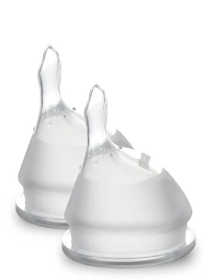 Haakaa Generation 3. Silicone Baby Bottle Nipples, Orthodontic, Anti-Colic, Wide Neck, 100% Medical Grade Silicone, Fit All Haakaa Baby Bottles, 2 PK (Size S (0-3 m)) - Image 1