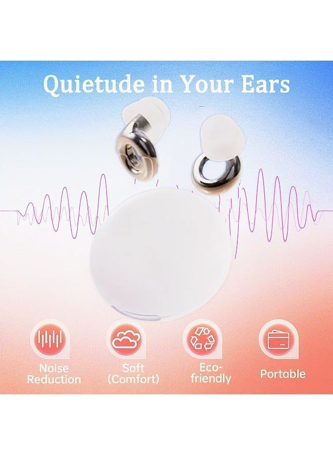 Ear Plugs for Sleeping Noise Cancelling 45dB, Reusable Silicone Earplugs with travel Case, Soft Comfort Hearing Protection for Concerts, Snoring, Travel, Study - Image 3
