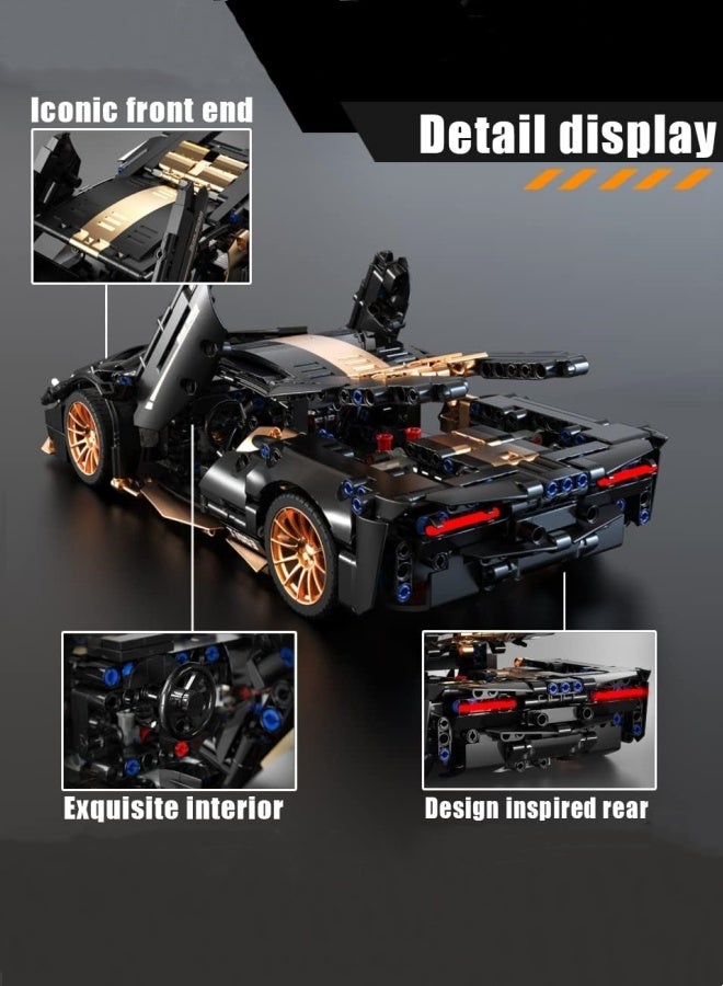 Compatible with sports car building blocks 1:14 assembly toys with pull back system car model technology assembly small particle toys - Image 2