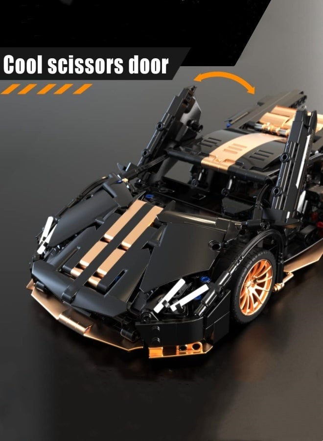 Compatible with sports car building blocks 1:14 assembly toys with pull back system car model technology assembly small particle toys - Image 3