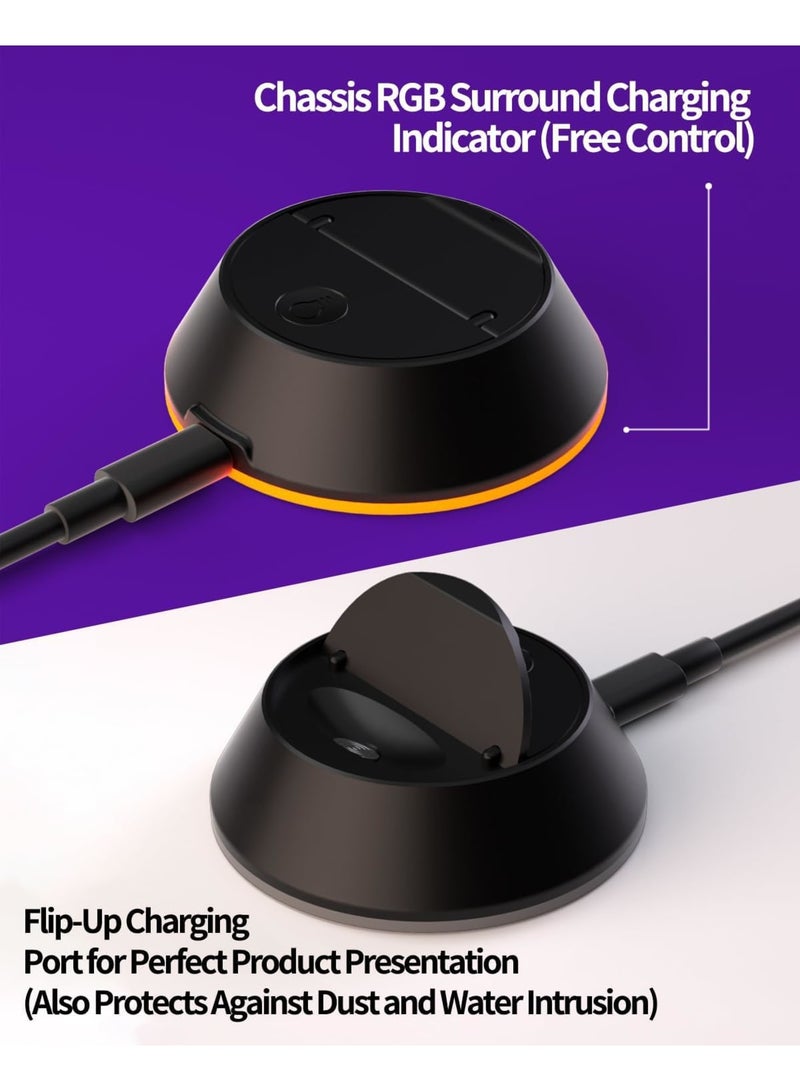 Excefore PokÃ©mon GO Plus+ Charging Dock & Switch Sprite Ball Sleep Stand, RGB Light, Anime Toy Accessories, Magnetic Charging Set with Silicone Case & Cable - Image 2