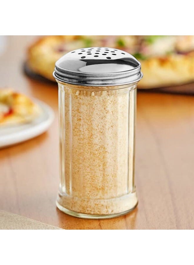 GEEX DEPOT 12 Oz Parmesan Cheese Shaker/salt and pepper shakers with Stainless Steel Lid, Clear Plastic seasoning shaker, sugar/spice dispenser, large salt and pepper shakers (360 ml) (2, 12 Oz) - Image 5
