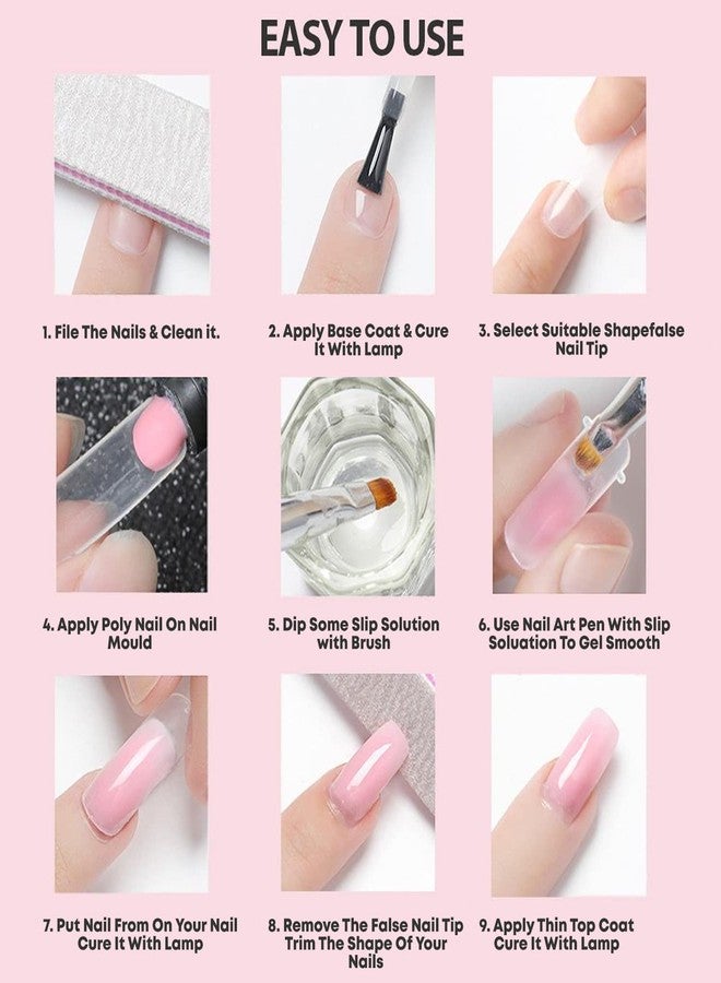 Savni combo of white, pink and clear 30 ml nail uv polygel (total 90 ml) - Image 4